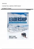 Test Bank for Leadership&colon; Theory&comma; Application&comma; & Skill Development Seventh Edition by Robert N&period; Lussier&comma; All Chapters 