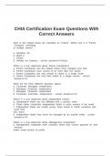 CHIA Certification Exam Questions With Correct Answers