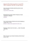 Indiana For Hire Endorsement Exam &lpar;Actual 2025-2026&rpar; 34 Questions And 100- Accurate Solution