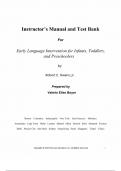 Instructor&rsquo;s Manual and Test Bank for Early Language Intervention for Infants&comma; Toddlers&comma; and Preschoolers 1st Edition by Robert Owens &vert;All Chapters &vert;100&percnt; Pass