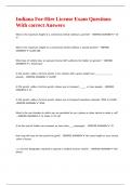 Indiana For-Hire License Exam Questions With correct Answers&period;