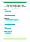 7 Brew Originals and Secret Menu  Questions with Detailed Verified Answers  for Accuracy