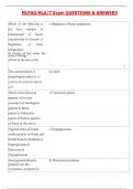 MLPAO MLA&sol;T Exam QUESTIONS & ANSWERS