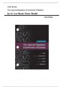 Test Bank - The Legal and Regulatory Environment of Business&comma; 16th Edition by O&period; Lee Reed&comma; All Chapters 