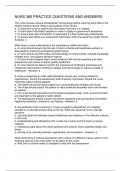 NURS 385 PRACTICE QUESTIONS AND ANSWERS