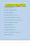 Clcp Final Exam &lpar;Topic 7&rpar; UPDATED    Exam Questions and CORRECT Answers 