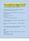 Life Care Planning Certification UPDATED    Exam Questions and CORRECT Answers 