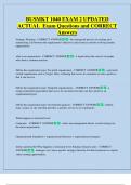 BUSMKT 1040 EXAM 2 UPDATED  ACTUAL  Exam Questions and CORRECT  Answers
