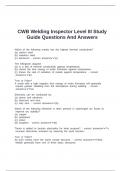 CWB Welding Inspector Level III Study Guide Questions And Answers