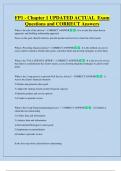 FP1 - Chapter 1 UPDATED ACTUAL  Exam  Questions and CORRECT Answers 