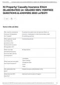 NJ Property&sol; Casualty Insurance EXAM &lpar;ELABORATED&rpar; &lpar;A&plus; GRADED 100&percnt; VERIFIED&rpar; QUESTIONS & ANSWERS 2025 LATEST&excl;&excl;