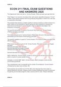 ECON 211 FINAL EXAM QUESTIONS AND ANSWERS 2025