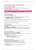 Samenvatting gehoor en evenwicht diagnostiek 
