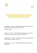 NURS 105 Final Exam &lpar;9-11&rpar; Verified Answers And Questions 2025