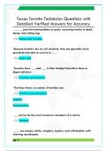 Texas Termite Technician Questions with  Detailed Verified Answers for Accuracy