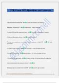 CPR Exam 2025 Questions and Answers