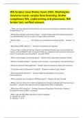 WA Surplus Lines Broker Exam 2025&comma; Washington insurance exam&comma; surplus lines licensing&comma; broker compliance WA&comma; underwriting and placement&comma; WA broker test&comma; verified answers