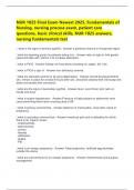 NUR 1025 Final Exam Newest 2025&comma; Fundamentals of Nursing&comma; nursing process exam&comma; patient care questions&comma; basic clinical skills&comma; NUR 1025 answers&comma; nursing fundamentals test