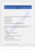 CTC 328 Final Exam 2025 Questions and Answers