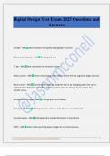 Digital Design Test Exam 2025 Questions and Answers