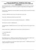 CHM 130 FUNDAMENTAL CHEMISTRY FINAL EXAM PREP&sol;COMPREHENSIVE GUIDE QUESTIONS WITH COMPLETE SOLUTIONS&excl;&excl;