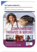TEST BANK COMPLETE&lowbar; COMPLEMENTARY THERAPIES IN NURSING&colon; PROMOTING INTEGRATIVE CARE 9TH EDITION&comma; &lpar;2022&rpar; BY RUTH LINDQUIST&comma; MARY FRAN TRACY & MARIAH SNYDER ALL CHAPTERS 1-30&vert; LATEST VERSION WITH DETAILED AND VERIFIED ANSWERS&vert; GRADE A&plus;