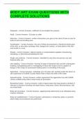 BODY ART EXAM QUESTIONS WITH COMPLETE SOLUTIONS