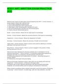 BODY ART WRITTEN EXAM PRACTICE &lpar;KS&rpar; QUESTIONS AND ANSWERS