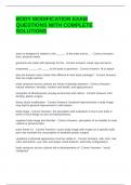 BODY MODIFICATION EXAM QUESTIONS WITH COMPLETE SOLUTIONS
