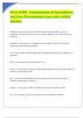 WGU D388 - Fundamentals of Spreadsheets and Data Presentations exam with verified answers 