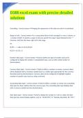 D388 excel exam with precise detailed solutions