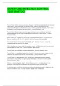 SAFETY AND INFECTION CONTROL TEST QUESTIONS AND ANSWERS &vert; GRADED A