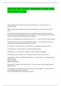 SOCIOLOGY BODY MODIFICATION AND TATTOOS EXAM QUESTIONS AND ANSWERS