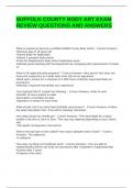 SUFFOLK COUNTY BODY ART EXAM REVIEW QUESTIONS AND ANSWERS