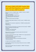 CIP Level 2 NACE-CIP2-001 Practice Quiz Exam with Real Questions and Answers Latest Versions 2025 Graded A&plus;&period;
