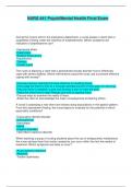 NURS 441 Psych&sol;Mental Health Final Exam &vert; Complete Solutions &lpar;Answered&rpar;