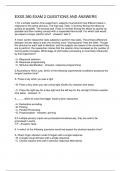 EXSS 380 EXAM 2 QUESTIONS AND ANSWERS