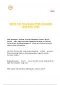 NURS 105 Final Exam With Complete Solutions 2025