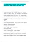 Pediatrics gastroenterology Exam with Questions and Correct Answers 2025&period;