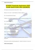 NYSDEC Pesticide Applicators 2025 EXAM QUESTIONS AND ANSWERS