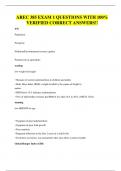 AREC 385 EXAM 1 QUESTIONS WITH 100&percnt; VERIFIED CORRECT ANSWERS&excl;&excl;