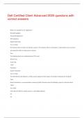 Dell Certified Client Advanced 2025 questions with correct answers &period;