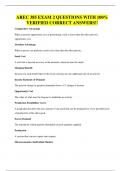 AREC 385 EXAM 2 QUESTIONS WITH 100&percnt; VERIFIED CORRECT ANSWERS&excl;&excl;