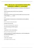 AREC 385 EXAM 3 QUESTIONS WITH 100&percnt; VERIFIED CORRECT ANSWERS&excl;