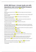 EXSS 380 Exam 1 Actual study set with Questions and correct&sol;verified Answers