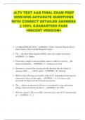 JLTV TEST A&B FINAL EXAM PREP  2025&sol;2026 ACCURATE QUESTIONS  WITH CORRECT DETAILED ANSWERS  &vert;&vert; 100&percnt; GUARANTEED PASS  <RECENT VERSION> 