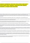 VIRGINIA COMMERCIAL PESTICIDE APPLICATORS CORE EXAM &sol; STUDY GUIDE LATEST VERSION &sol; QUESTIONS AND CORRECT ANSWERS &sol; A GRADE SCORE SOLUTION&period;