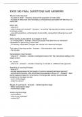 EXSS 380 FINAL QUESTIONS AND ANSWERS
