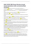 UNC EXSS 380 Exam Review Actual study Questions with correct&sol;verified Answers