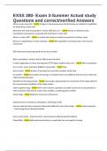 EXSS 380- Exam 3-Summer Actual study Questions and correct&sol;verified Answers